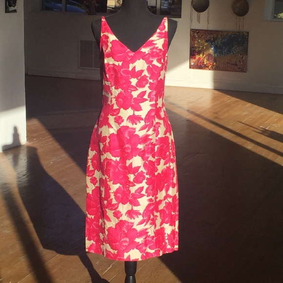 Ann Taylor Dresses & Skirts - Ann Taylor Barbie Valentino pink and white silk dress